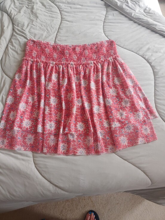 Max Studio Dresses & Skirts - Max Studio Pink Floral Smocked Mini Skirt